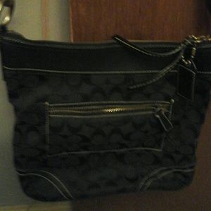Black Coach crossbody handbag